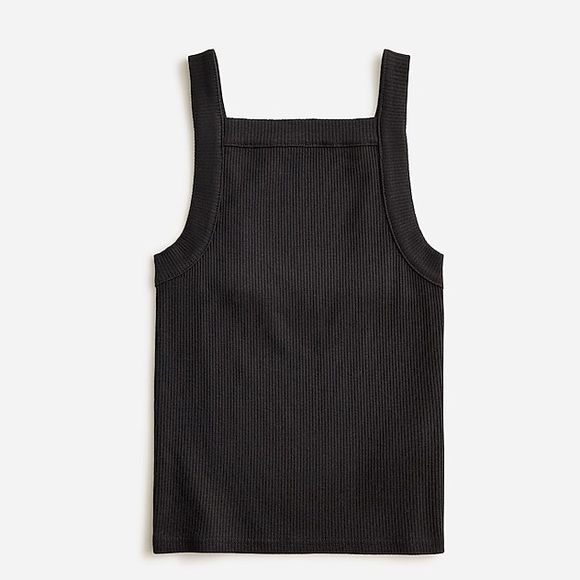 J.CREW•black wide strap tank top medium NWT - Picture 2 of 7